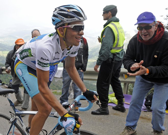 Alberto Contador je edini doslej slavil dve zmagi na Angliruju, leta 2008 in 2017. FOTO: Felix Ordonez/Reuters