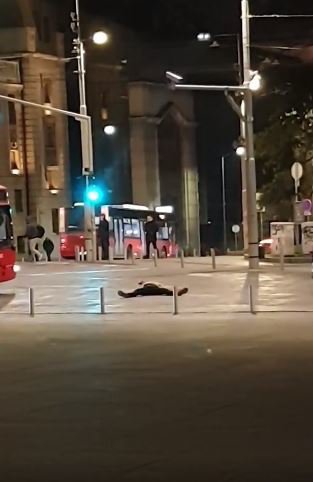 Fotografija: Ležal je sredi prometne ulice. FOTO: Instagram
