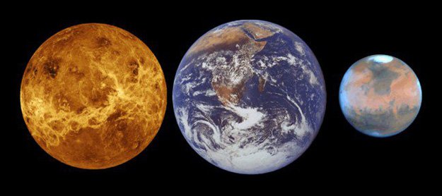 Fotografija: Venera, Zemlja, Mars. FOTO: Nasa
