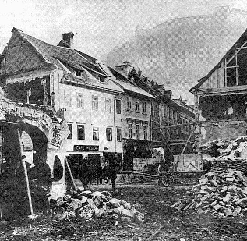 Fotografija: Po potresu v Ljubljani leta 1895. FOTO: Press Release
