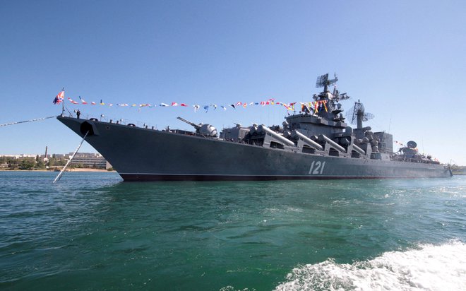 Ruska bojna ladja Moskva. FOTO: Stringer Reuters
