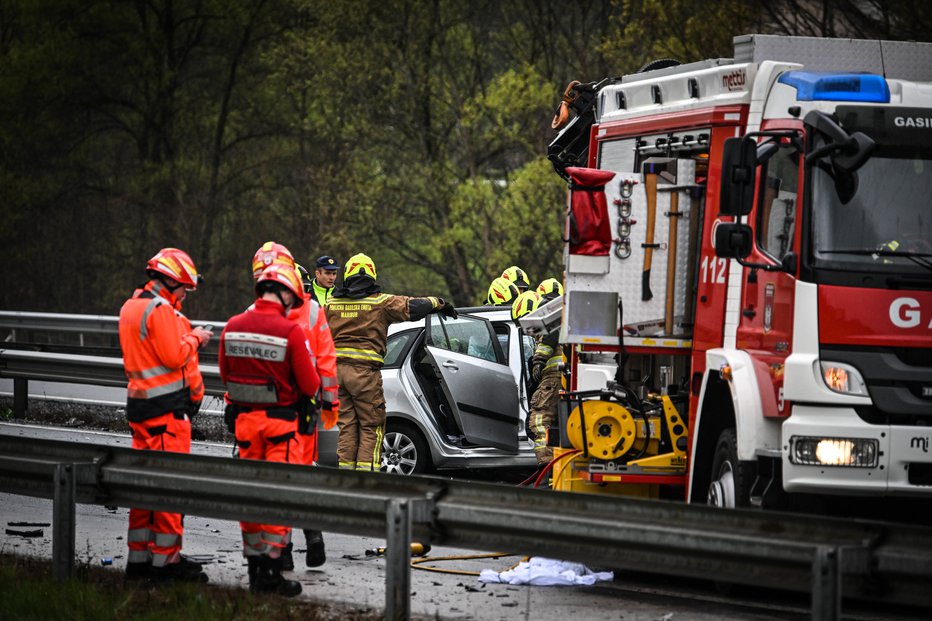 Fotografija: S kraja nesreče. FOTO: Marko Pigac, MP Produkcija
