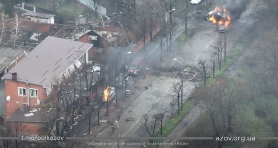 Fotografija: Posnetek prihaja iz obkoljenega Mariupola. FOTO: Twitter
