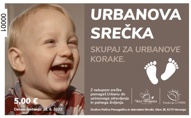 S srečko za 5 evrov boste pomagali tako Urbanu kot vsem bolnikom, ki se borijo z zahrbtno boleznijo. FOTOGRAFIJE: Družinski arhiv

