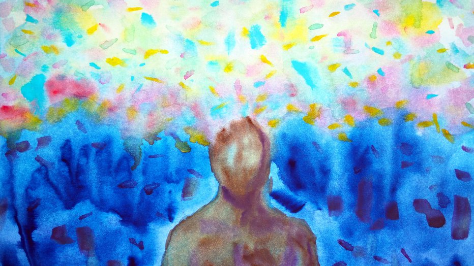 Fotografija: abstract human mind mental spiritual soul art watercolor painting illustration design