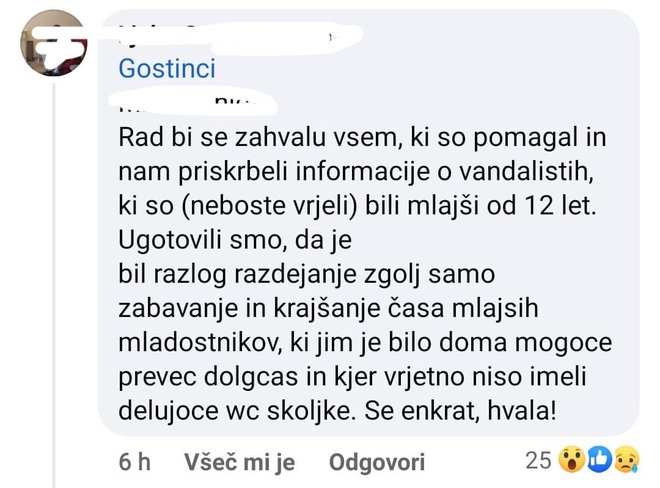 Preverili smo namige, da naj bi bili vandali, ki so se spravili na Bowling Center Senovo – Senica, mladoletni.
FOTO: Facebook
