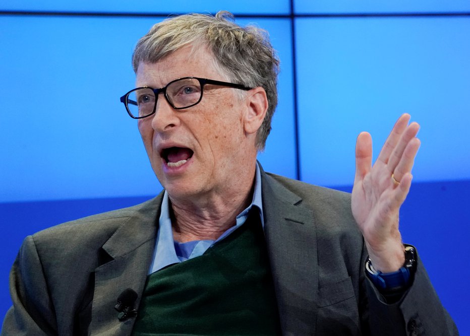 Fotografija: Bill Gates napoveduje novo pandemijo. FOTO: Denis Balibouse, Reuters
