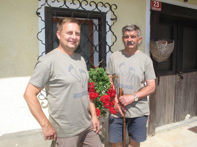 Zadovoljna organizatorja Franc Drolec (desno) in predsednik PD Komenda Zoran Sodnik
