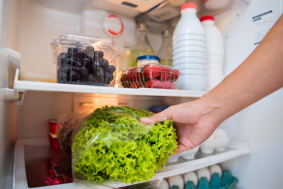 Fotografija: Preden solato postavite v hladilnik, jo zaprite v vrečko. FOTO: Andreswd/Gettyimages
