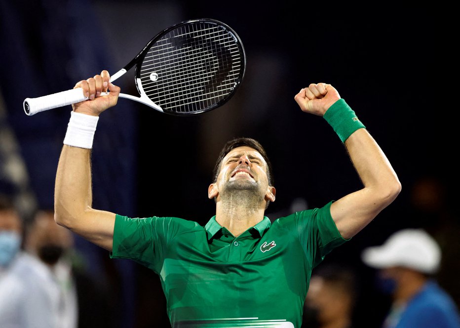 Fotografija: Novak Đoković se veseli zmage nad Lorenzom Musettijem. FOTO: Suhaib Salem/Reuters
