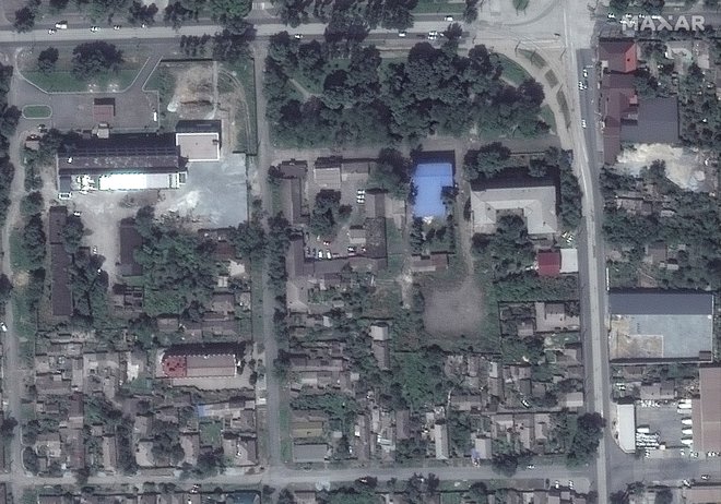 Satelitski posnetek območja v Mariupolu pred vojno. FOTO: Maxar Technologies via Reuters
