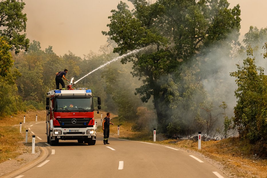 Fotografija: Borut Pahor je na Krasu sam poudaril, da se že nekaj let ukvarjajo s sistemsko težavo – nadomestili za gasilce. FOTO: Črt Piksi

