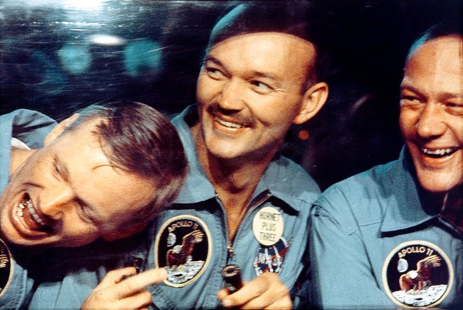 Trojica z Apolla 11 (z leve): Neil Armstrong, Michael Collins in Buzz Aldrin
