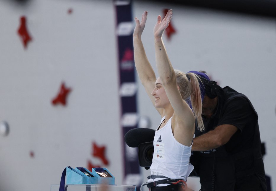 Fotografija: Janja Garnbret je osvojila še naslov evropske prvakinje. FOTO: Michaela Rehle, Reuters
