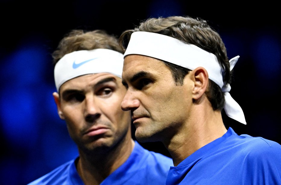 Fotografija: Roger Federer in Rafael Nadal. FOTO: Dylan Martinez, Action Images, Via Reuters
