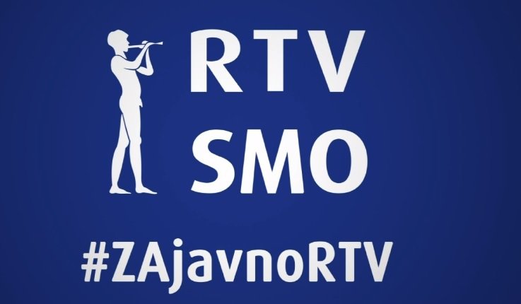 Fotografija: Jasno sporočilo novinark in novinarjev RTV Slovenija. FOTO: Rtvslo
