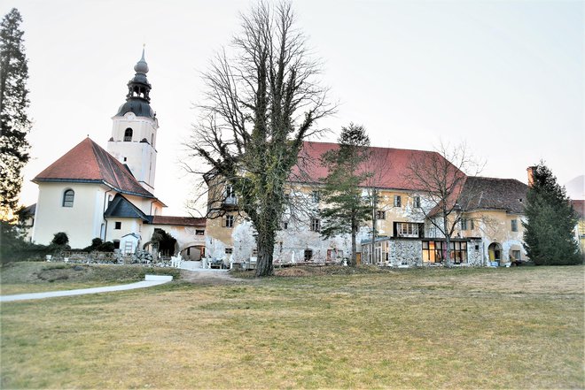 Kompleks gradu s cerkvico pred obnovo Foto: Darko Naraglav
