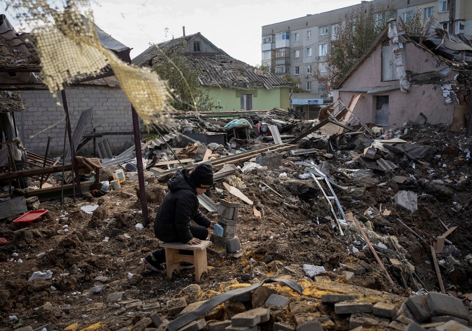 Fotografija: V mestu Kupiansk so ostale le ruševine. FOTO: Anastasia Vlasova, Reuters
