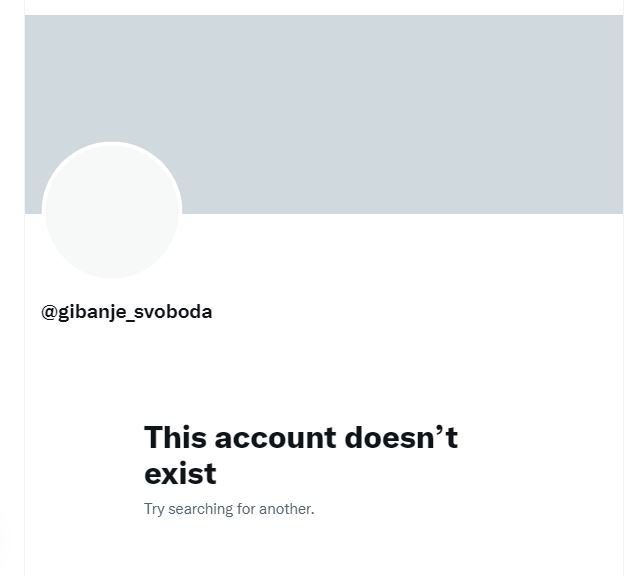Uradni profil Gibanja Svoboda na twitterju . FOTO: Zaslonski posnetek
