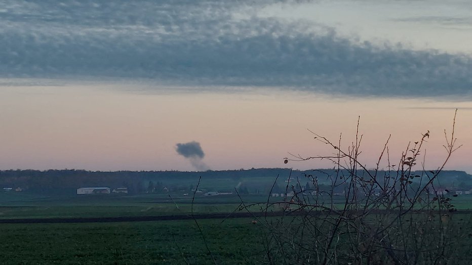 Fotografija: Pakula trdi, da je bila raketa izstreljena iz druge smeri. FOTO: Stowarzyszenie Moje Nowosiolki, Via Reuters

