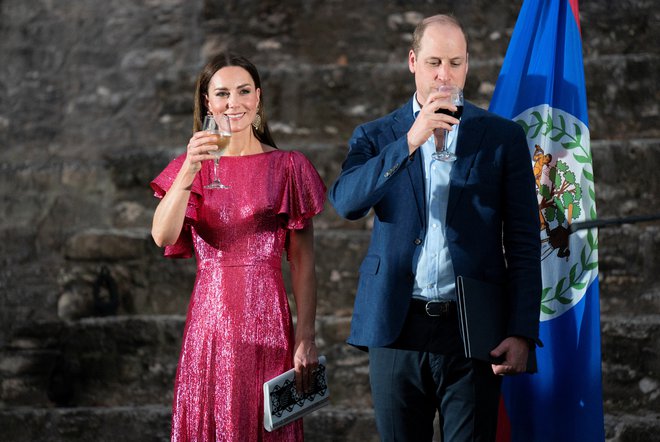 Na uradnih dogodkih Kate nazdravi, sicer pa alkohol pije redko. FOTO: Jane Barlow/Reuters
