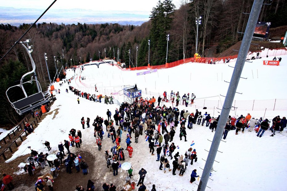 Fotografija: Sljeme, Zagreb - Tekma najboljših slalomistov na deveti izvedbi Snežne kraljice. FOTO: Borna Filic, Pixsell
