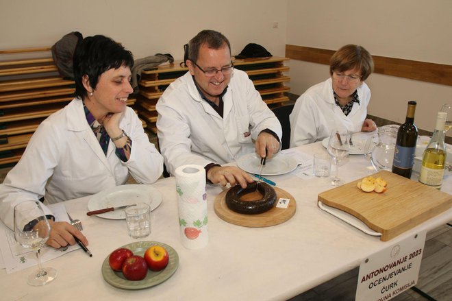Strokovna komisija, z leve: Irena Kos, Peter Pribožič ter Slavica Strelec Foto: Klavdija Vnuk
