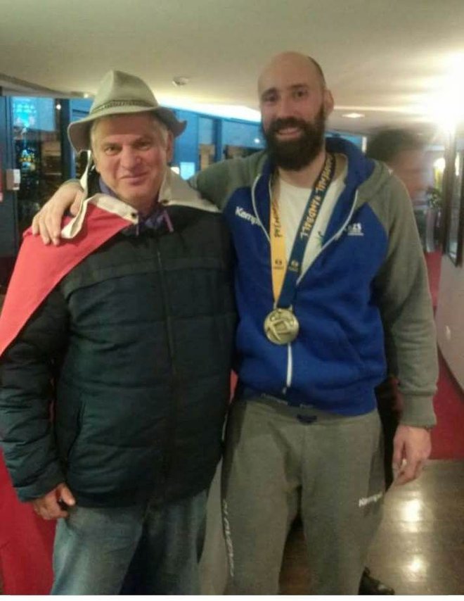 Z Vidom Kavtičnikom po osvojeni bronasti kolajni na svetovnem prvenstvu v Franciji
