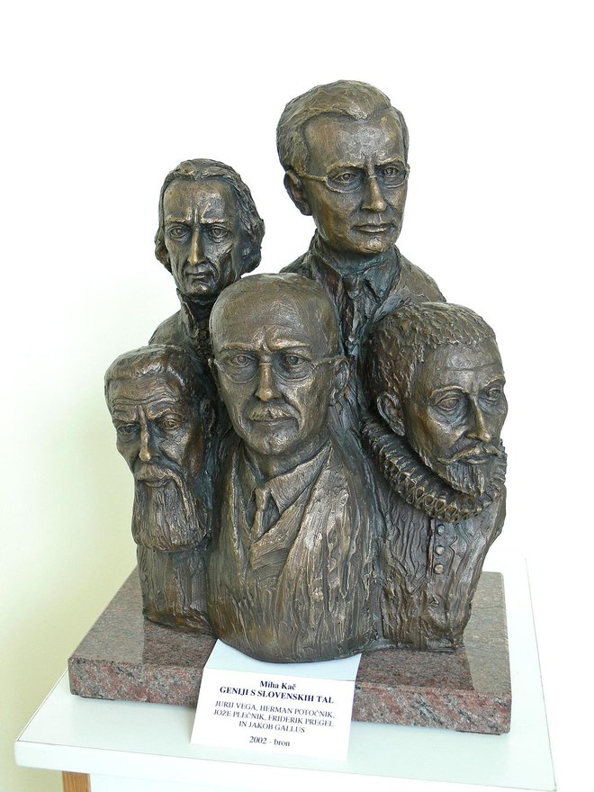 Kipar Miha Kač je med genije s slovenskih tal poleg Jurija Vege in Hermana Potočnika uvrstil tudi Jožeta Plečnika, Pregla in Jakoba Gallusa. Foto: Primož Hieng
