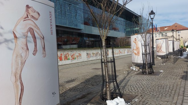 Akvareli so že na plakatih pred mestno knjižnico, kjer bo razstava na ogled do začetka februarja.
