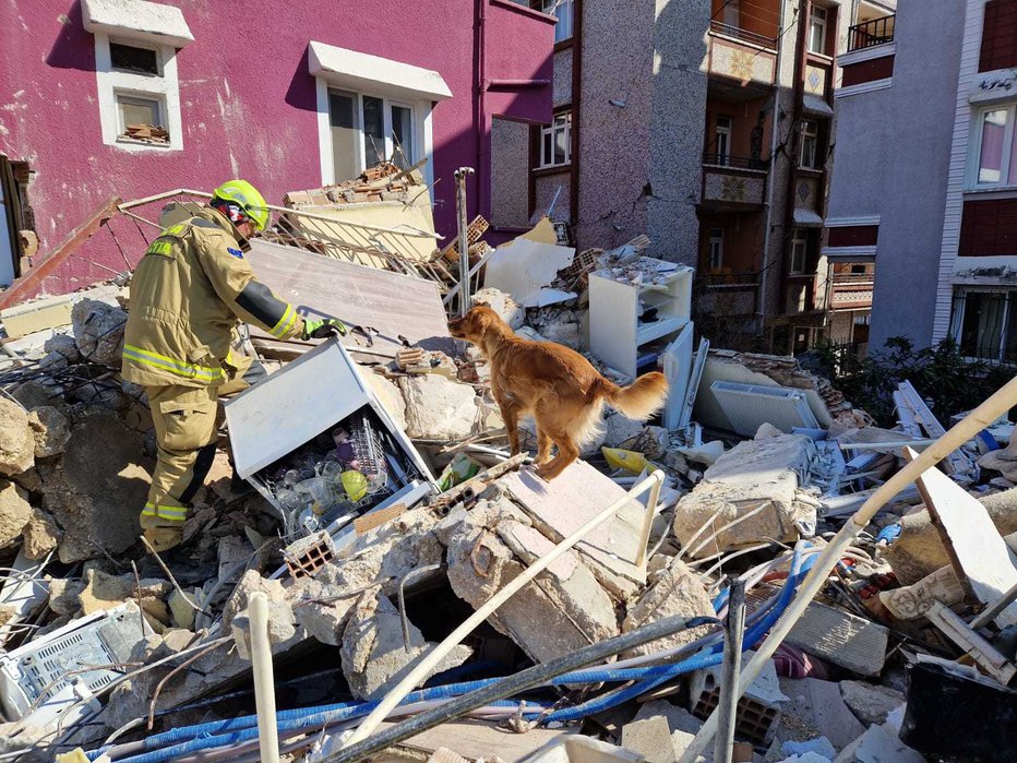 Fotografija: Slovenski reševalci v Turčiji. FOTO: Uprava Rs Za Zaščito In Reševanje
