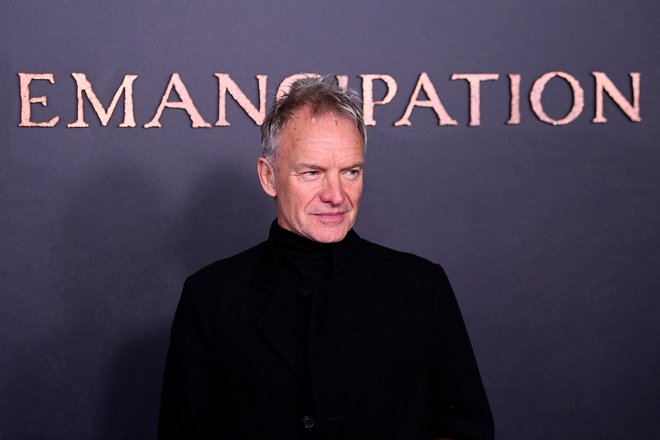 Sting lansko leto na filmski premieri v Londonu. FOTO: Toby Melville, Reuters
