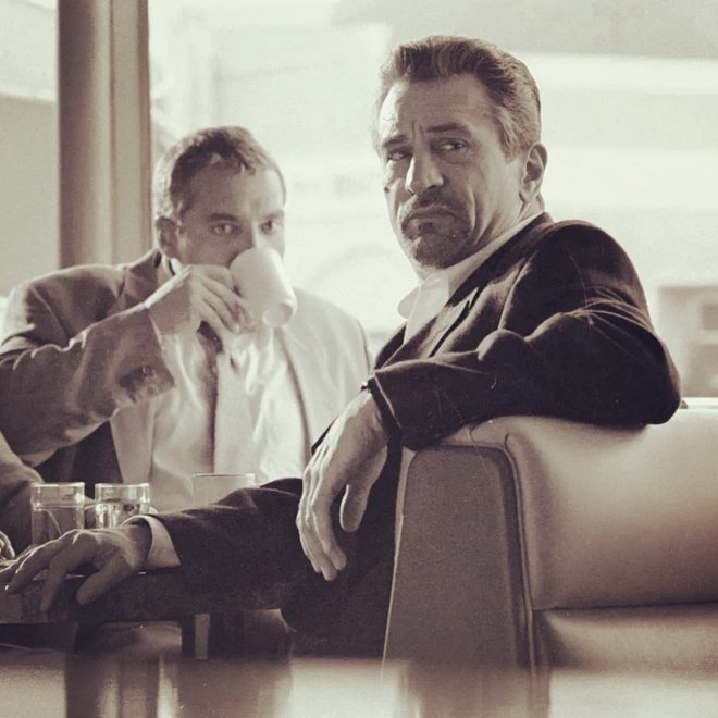 Pomembno vlogo na poti zdravljenja odvisnosti je imel njegov prijatelj in igralski kolega Robert De Niro. FOTO: Osebni arhiv
