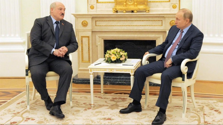 Fotografija: Lukašenko in Putin FOTO: Tvspored-service 
