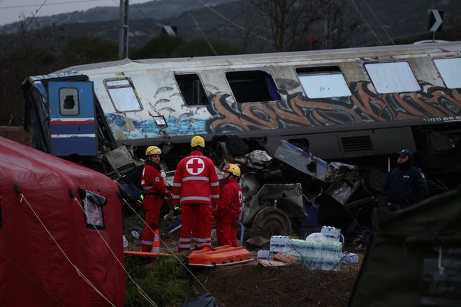 Huda nesreča v Grčiji. FOTO: Alexandros Avramidis Reuters
