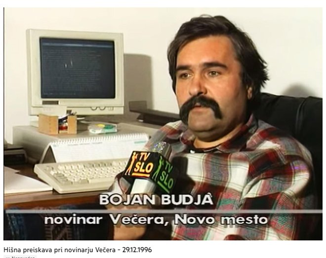 Hišna preiskava pri Bojanu Budji, prispevek 19. 12. 1996. FOTO: YOUTUBE/RTV SLOVENIJA
