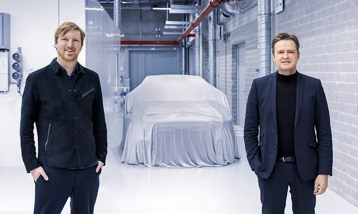 Fotografija: Ustanovitelj in izvršni direktor Luminarja Austin Russell in tehnični vodja Mercedes-Benza Markus Schäfer FOTO: Mercedes-Benz
