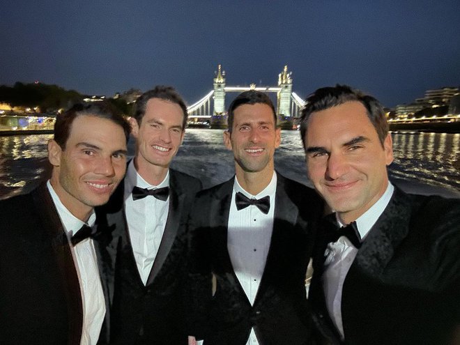Veliki rivali: Rafael Nadal, Andy Murray, Novak Đoković in Roger Federer FOTO: Instagram
