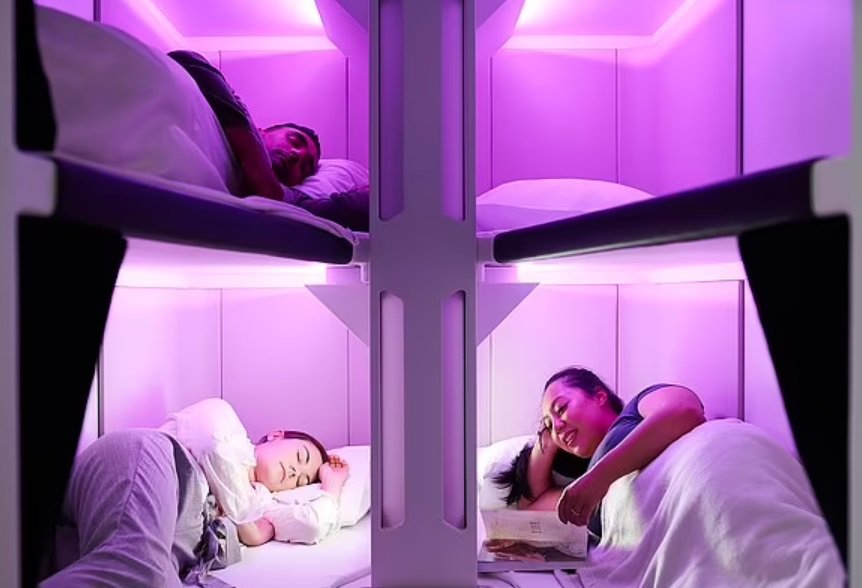 Fotografija: Air New Zealand za dolge polete načrtuje postelje za ekonomski razred. FOTO: Air New Zealand
