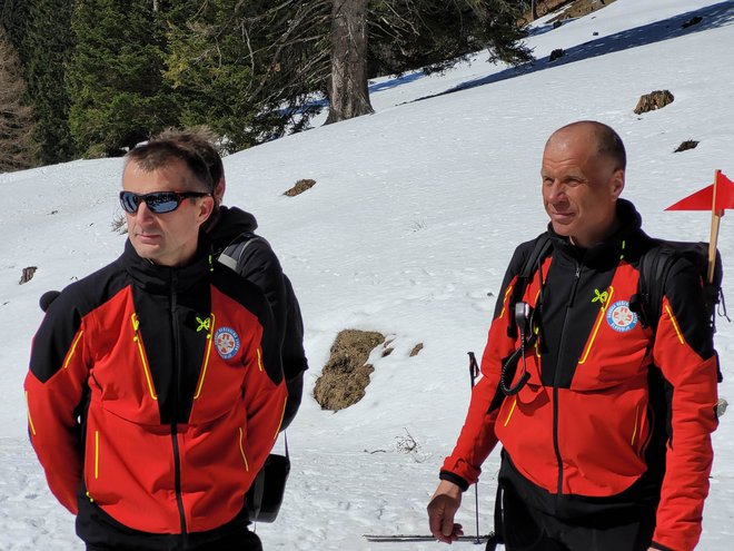 Z usposobljenostjo gorskih reševalcev sta bila zelo zadovoljna tudi Gregor Dolinar, predsednik GRZS (levo), in načelnik GRS Tržič Janez Primožič.
