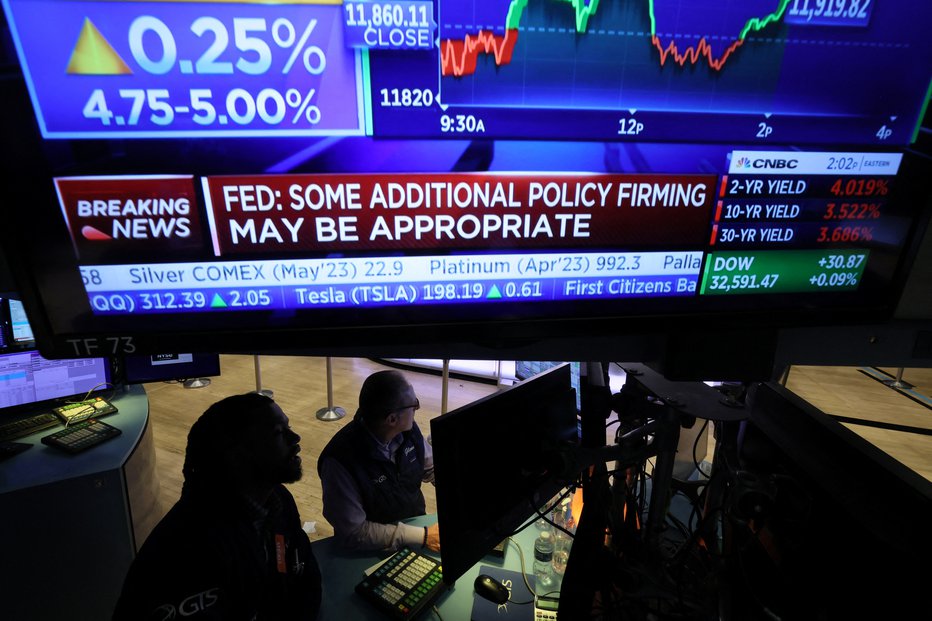 Fotografija: Fed je vnovič dvignil obrestno mero. FOTO: Brendan Mcdermid, Reuters
