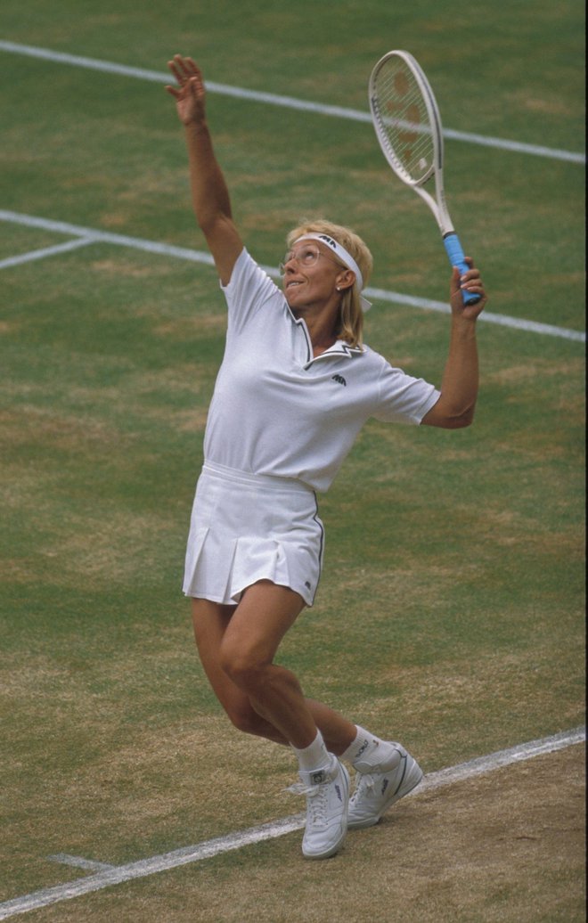 Teniška šampionka na vrhuncu kariere v osemdesetih letih.
