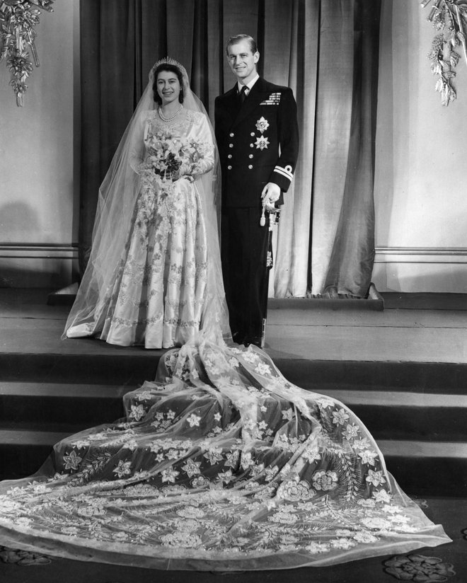 Bila je tudi na poroki kraljice Elizabete II. in princa Filipa. FOTO: Rights Managed