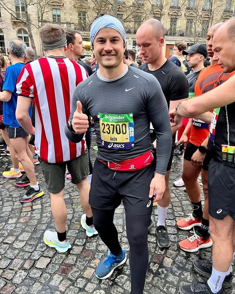 Fotografija: Ker je velik športnik po duši, mu udeležba na pariškem maratonu veliko pomeni.
