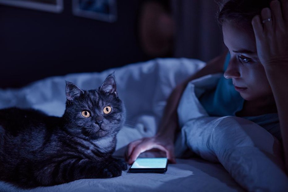 Fotografija: Zavedajte se, da lahko ponoči izpostavljenost čezmerni svetlobi, vključno z dolgotrajno uporabo različnih elektronskih medijev, zmoti spanje ali poveča motnje spanja, zlasti pri otrocih in mladostnikih. FOTO: Arhiv Polet/Shutterstock