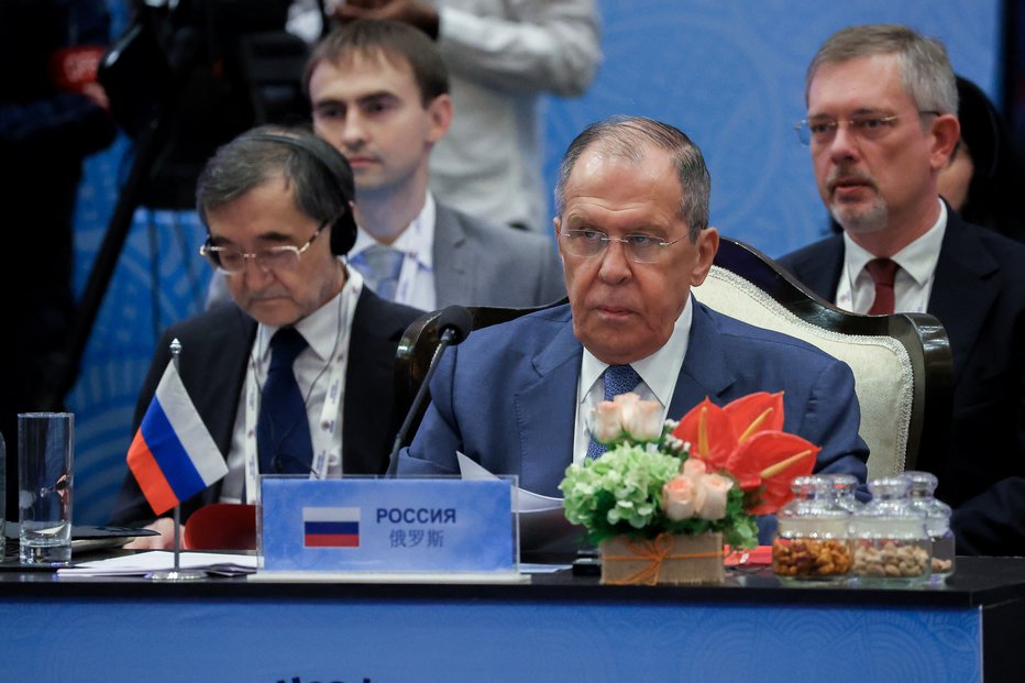 Fotografija: Lavrov napovedal povračilne ukrepe. FOTO: Russian Foreign Ministry Via Reuters