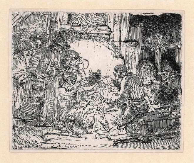 Poklon pastirjev: s svetilko, 1654
