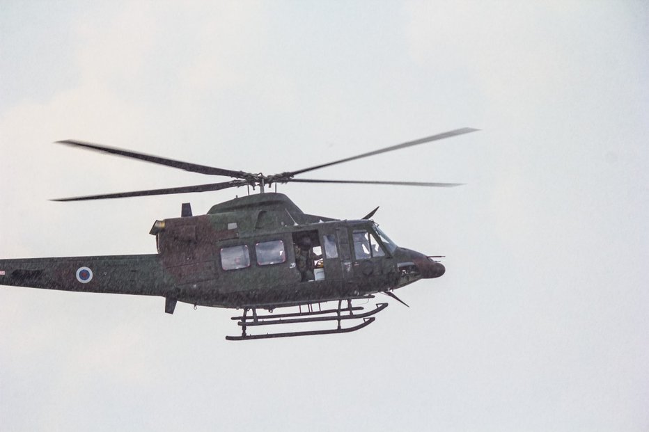 Fotografija: Helikopter Slovenske vojske. FOTO: PGD Ljutomer