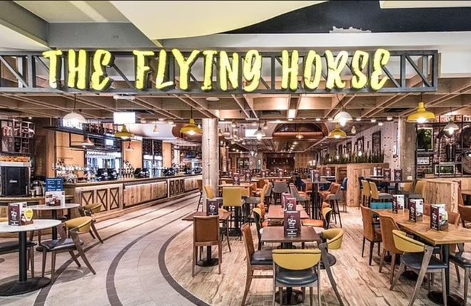 Flying Horse na letališču Gatwick mu še manjka na seznamu. FOTO: Arhiv Wetherspoon