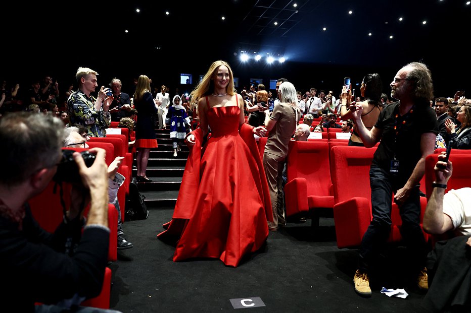 Fotografija: Jennifer Lawrence na letošnjem filmskem festivalu v Cannesu. FOTO: Yara Nardi Reuters